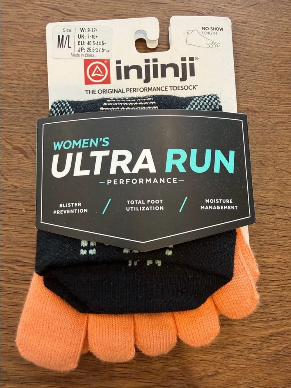 New injinji ultra run performance socks, women’s M/L